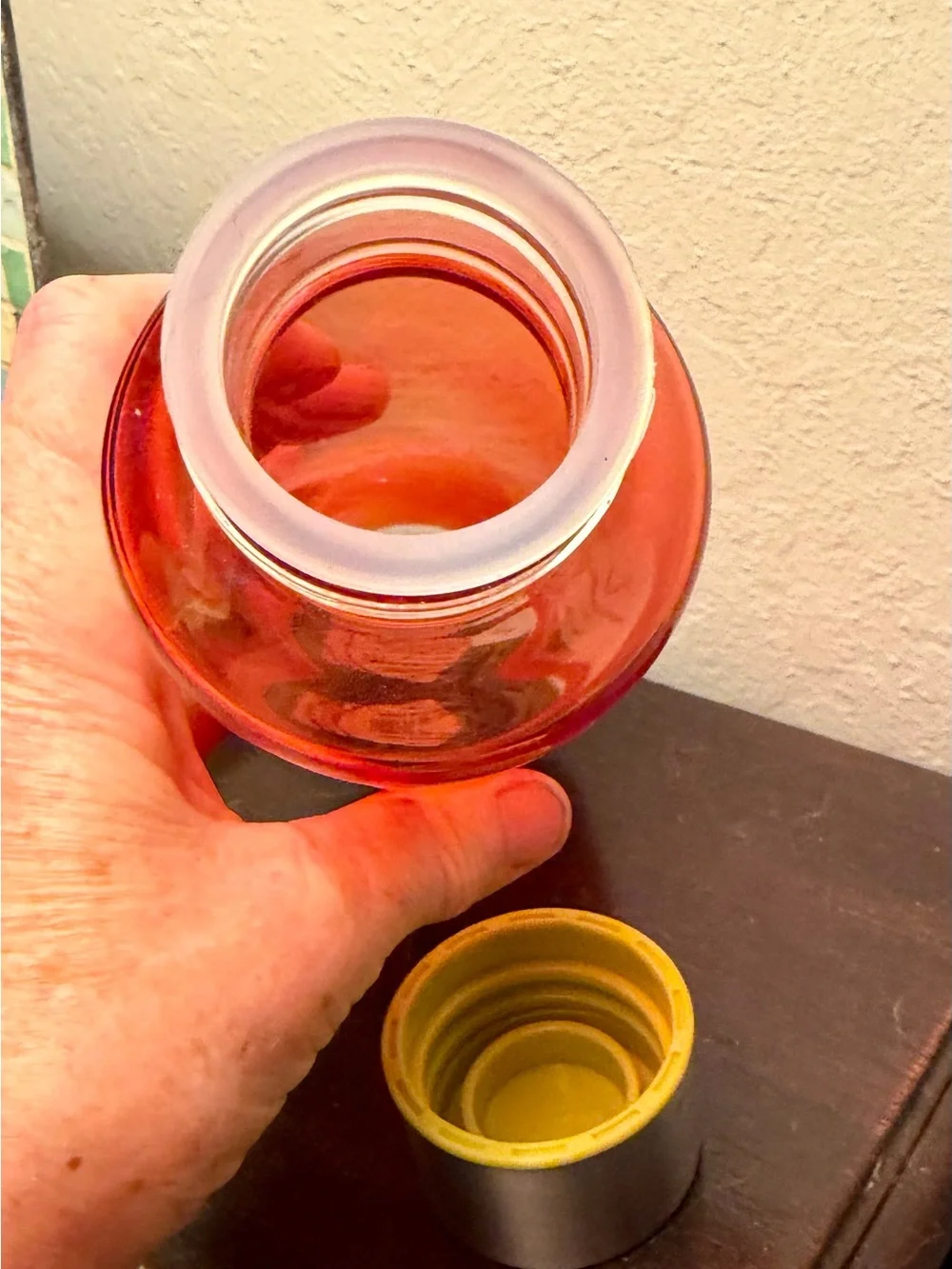 Starbucks Red Ombre Recycled Glass Water Bottle